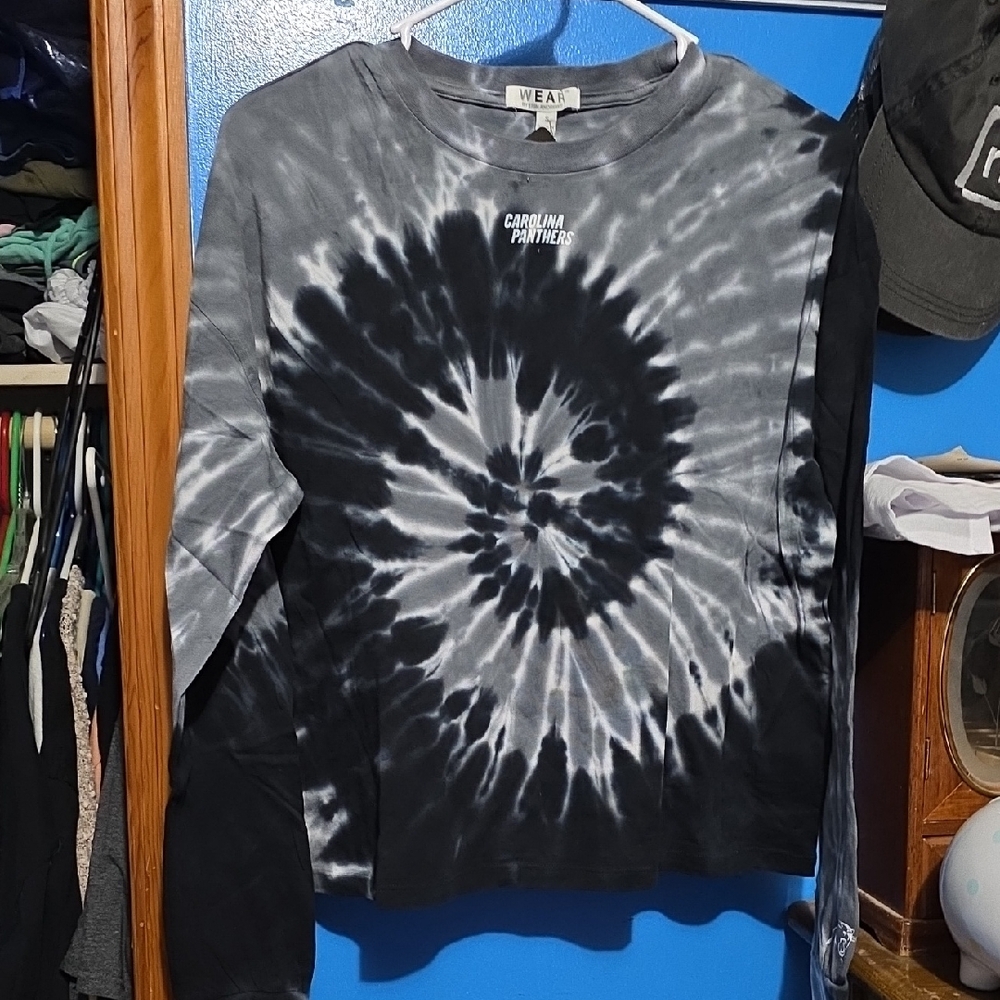 WEAR Women's Black Tie-Dye Long Sleeve Tee